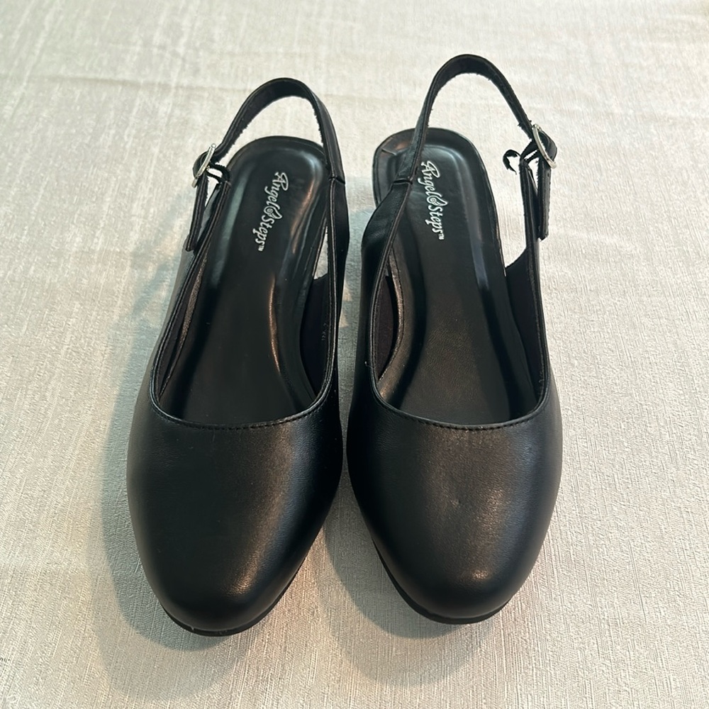 AngelSteps Delia Dress Shoes Slingback Kitten Heels